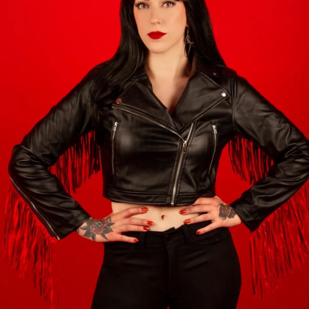 Katakomb 50s Viper Fringes Jacket Red and Black Fringe